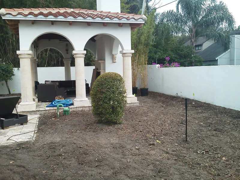 Before: the courtyard planting area.